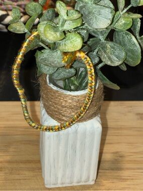 Green and Gold Braided bracelet